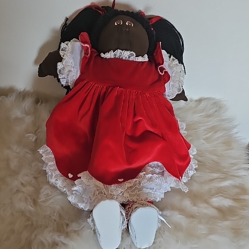 Vintage 1978 Xavier Roberts cloth African Cabbage Patch Kids doll Little People - Picture 11 of 16